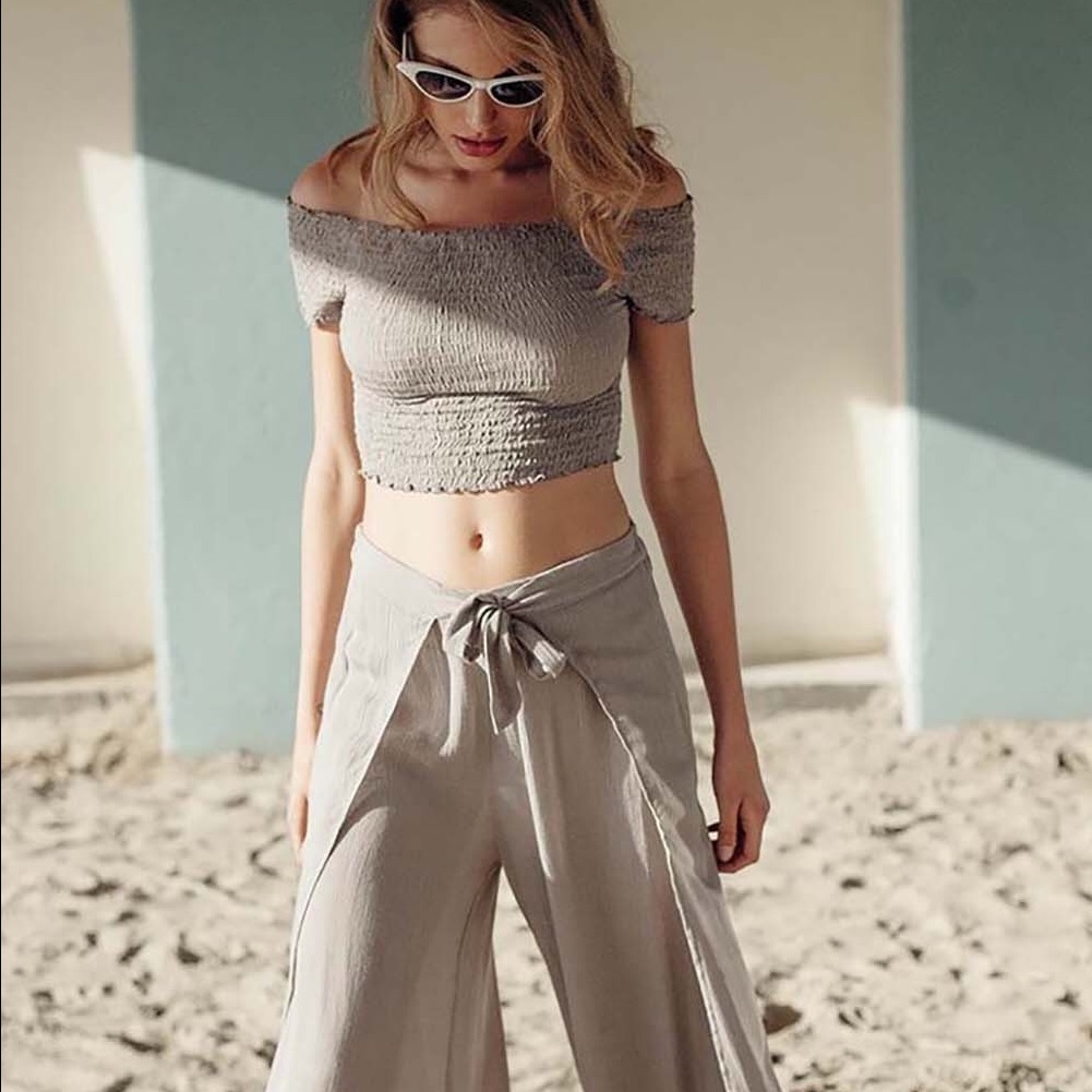 Cleobella Panama Wrap Pant In Mineral